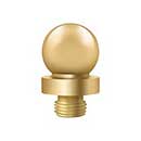 Deltana [DSBTL003] Solid Brass Door Butt Hinge Finial - Ball - Polished Brass (PVD) Finish - 5/8" Dia.