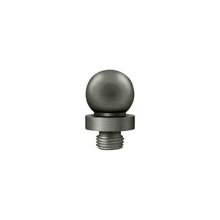 Deltana [DSBTL15A] Solid Brass Door Butt Hinge Finial - Ball - Antique Nickel Finish - 5/8" Dia.