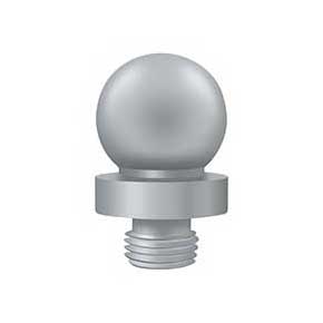 Deltana [DSBTL26D] Solid Brass Door Butt Hinge Finial - Ball - Brushed Chrome Finish - 5/8" Dia.