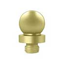 Deltana [DSBTL3] Solid Brass Door Butt Hinge Finial - Ball - Polished Brass Finish - 5/8&quot; Dia.