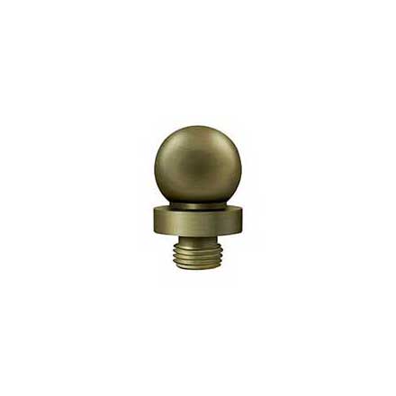 Deltana [DSBTL5] Solid Brass Door Butt Hinge Finial - Ball - Antique Brass Finish - 5/8" Dia.