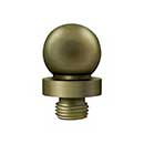 Deltana [DSBTL5] Solid Brass Door Butt Hinge Finial - Ball - Antique Brass Finish - 5/8" Dia.