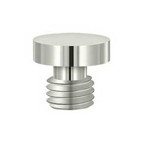 Deltana [DSBU14] Solid Brass Door Butt Hinge Finial - Button - Polished Nickel Finish - 1/2" Dia.