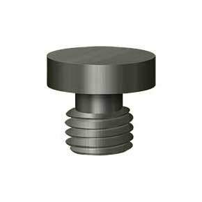 Deltana [DSBU15A] Solid Brass Door Butt Hinge Finial - Button - Antique Nickel Finish - 1/2" Dia.