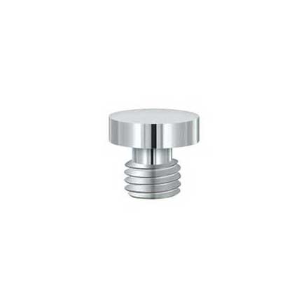 Deltana [DSBU26] Solid Brass Door Butt Hinge Finial - Button - Polished Chrome Finish - 1/2&quot; Dia.