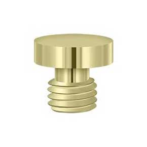 Deltana [DSBU3-UNL] Solid Brass Door Butt Hinge Finial - Button - Polished Brass (Unlacquered) Finish - 1/2" Dia.