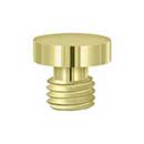 Deltana [DSBU3] Solid Brass Door Butt Hinge Finial - Button - Polished Brass Finish - 1/2" Dia.
