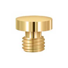 Deltana [DSBUCR003] Solid Brass Door Butt Hinge Finial - Button - Polished Brass (PVD) Finish - 1/2" Dia.
