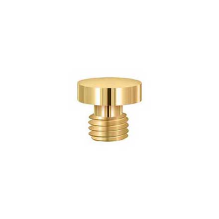 Deltana [DSBUCR003] Solid Brass Door Butt Hinge Finial - Button - Polished Brass (PVD) Finish - 1/2&quot; Dia.