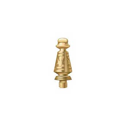 Deltana [CPUT] Solid Brass Door Butt Hinge Finial - Ornate - Polished Brass (PVD) Finish - 5/8" Dia.