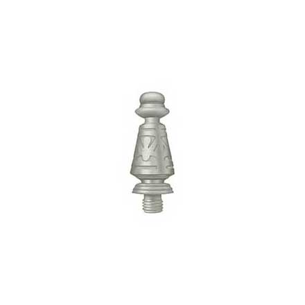 Deltana [DSPUT15] Solid Brass Door Butt Hinge Finial - Ornate - Brushed Nickel Finish - 5/8&quot; Dia.