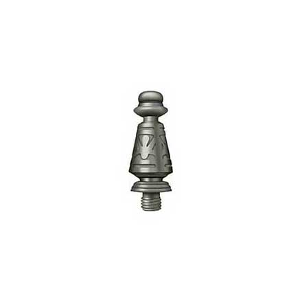 Deltana [DSPUT15A] Solid Brass Door Butt Hinge Finial - Ornate - Antique Nickel Finish - 5/8&quot; Dia.