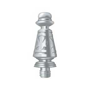 Deltana [DSPUT26] Solid Brass Door Butt Hinge Finial - Ornate - Polished Chrome Finish - 5/8" Dia.