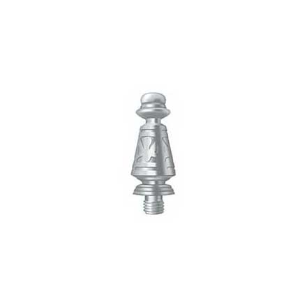 Deltana [DSPUT26] Solid Brass Door Butt Hinge Finial - Ornate - Polished Chrome Finish - 5/8" Dia.