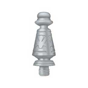 Deltana [DSPUT26D] Solid Brass Door Butt Hinge Finial - Ornate - Brushed Chrome Finish - 5/8" Dia.