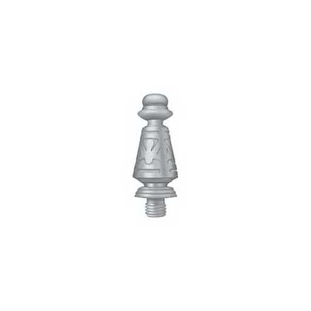 Deltana [DSPUT26D] Solid Brass Door Butt Hinge Finial - Ornate - Brushed Chrome Finish - 5/8&quot; Dia.