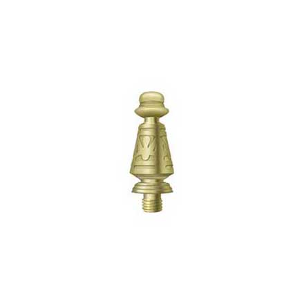 Deltana [DSPUT3] Solid Brass Door Butt Hinge Finial - Ornate - Polished Brass Finish - 5/8&quot; Dia.