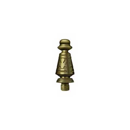 Deltana [DSPUT5] Solid Brass Door Butt Hinge Finial - Ornate - Antique Brass Finish - 5/8&quot; Dia.