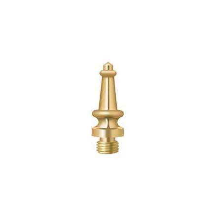 Deltana [CST1] Solid Brass Door Butt Hinge Finial - Steeple - Polished Brass (PVD) Finish - 1/2" Dia.