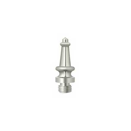Deltana [DSST14] Solid Brass Door Butt Hinge Finial - Steeple - Polished Nickel Finish - 1/2" Dia.