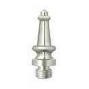 Deltana [DSST14] Solid Brass Door Butt Hinge Finial - Steeple - Polished Nickel Finish - 1/2" Dia.