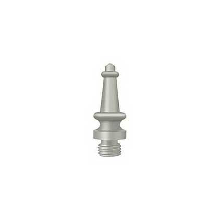 Deltana [DSST15] Solid Brass Door Butt Hinge Finial - Steeple - Brushed Nickel Finish - 1/2&quot; Dia.