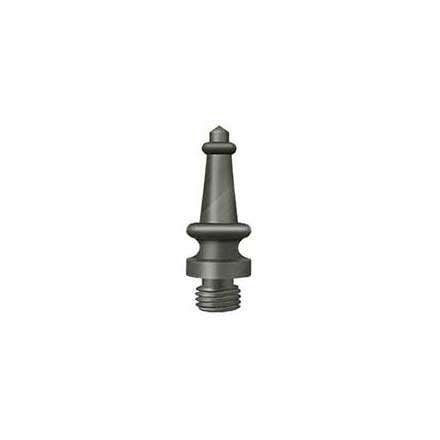 Deltana [DSST15A] Solid Brass Door Butt Hinge Finial - Steeple - Antique Nickel Finish - 1/2&quot; Dia.