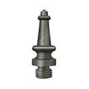 Deltana [DSST15A] Solid Brass Door Butt Hinge Finial - Steeple - Antique Nickel Finish - 1/2" Dia.