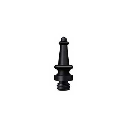 Deltana [DSST19] Solid Brass Door Butt Hinge Finial - Steeple - Paint Black Finish - 1/2&quot; Dia.