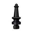 Deltana [DSST19] Solid Brass Door Butt Hinge Finial - Steeple - Paint Black Finish - 1/2" Dia.