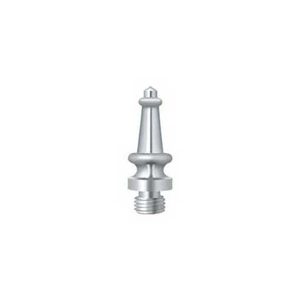 Deltana [DSST26] Solid Brass Door Butt Hinge Finial - Steeple - Polished Chrome Finish - 1/2" Dia.