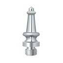 Deltana [DSST26] Solid Brass Door Butt Hinge Finial - Steeple - Polished Chrome Finish - 1/2" Dia.