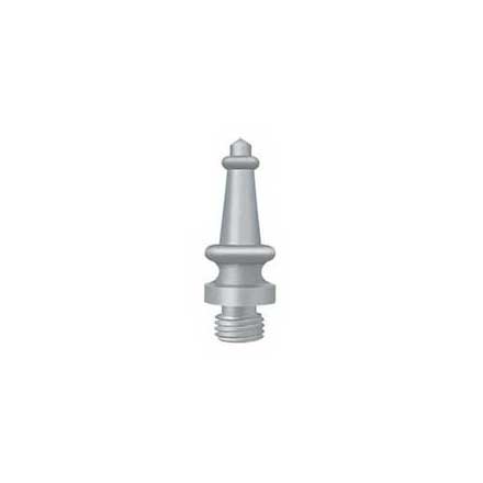 Deltana [DSST26D] Solid Brass Door Butt Hinge Finial - Steeple - Brushed Chrome Finish - 1/2&quot; Dia.