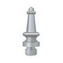 Deltana [DSST26D] Solid Brass Door Butt Hinge Finial - Steeple - Brushed Chrome Finish - 1/2&quot; Dia.