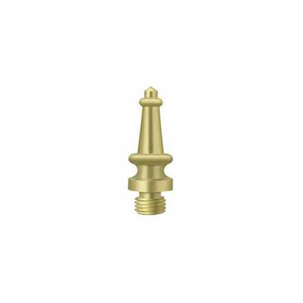 Deltana [DSST3] Solid Brass Door Butt Hinge Finial - Steeple - Polished Brass Finish - 1/2" Dia.