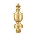 Deltana [CUT1] Solid Brass Door Butt Hinge Finial - Urn - Polished Brass (PVD) Finish - 1/2&quot; Dia.
