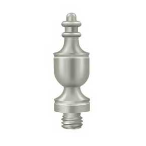 Deltana [DSUT15] Solid Brass Door Butt Hinge Finial - Urn - Brushed Nickel Finish - 1/2" Dia.