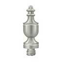 Deltana [DSUT15] Solid Brass Door Butt Hinge Finial - Urn - Brushed Nickel Finish - 1/2" Dia.