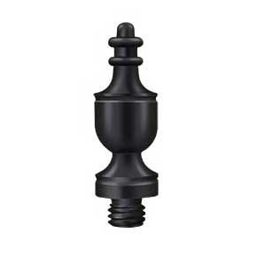 Deltana [DSUT19] Solid Brass Door Butt Hinge Finial - Urn - Paint Black Finish - 1/2" Dia.