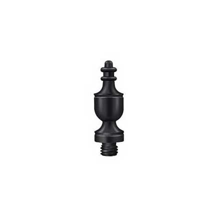 Deltana [DSUT19] Solid Brass Door Butt Hinge Finial - Urn - Paint Black Finish - 1/2" Dia.