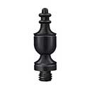Deltana [DSUT19] Solid Brass Door Butt Hinge Finial - Urn - Paint Black Finish - 1/2" Dia.