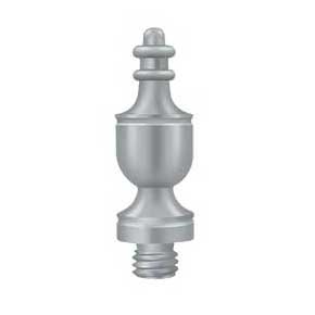 Deltana [DSUT26D] Solid Brass Door Butt Hinge Finial - Urn - Brushed Chrome Finish - 1/2" Dia.