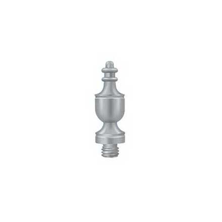 Deltana [DSUT26D] Solid Brass Door Butt Hinge Finial - Urn - Brushed Chrome Finish - 1/2&quot; Dia.