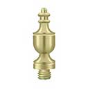 Deltana [DSUT3-UNL] Solid Brass Door Butt Hinge Finial - Urn - Polished Brass (Unlacquered) Finish - 1/2&quot; Dia.