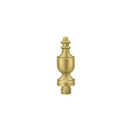 Deltana [DSUT4] Solid Brass Door Butt Hinge Finial - Urn - Brushed Brass Finish - 1/2" Dia.