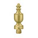 Deltana [DSUT4] Solid Brass Door Butt Hinge Finial - Urn - Brushed Brass Finish - 1/2&quot; Dia.