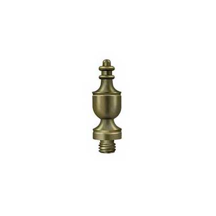 Deltana [DSUT5] Solid Brass Door Butt Hinge Finial - Urn - Antique Brass Finish - 1/2&quot; Dia.