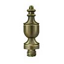 Deltana [DSUT5] Solid Brass Door Butt Hinge Finial - Urn - Antique Brass Finish - 1/2&quot; Dia.