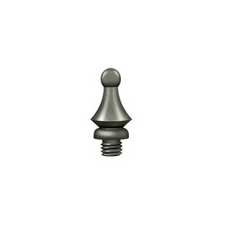 Deltana [DSWT15A] Solid Brass Door Butt Hinge Finial - Windsor - Antique Nickel Finish - 1/2&quot; Dia.