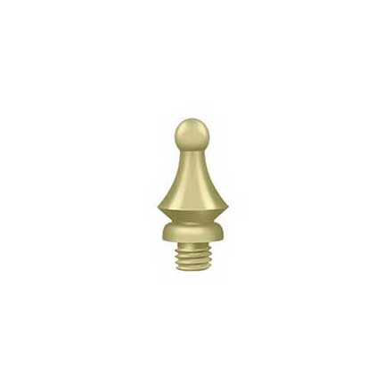 Deltana [DSWT3-UNL] Solid Brass Door Butt Hinge Finial - Windsor - Polished Brass (Unlacquered) Finish - 1/2&quot; Dia.